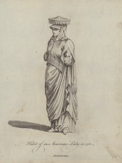 Habit of an Armenian Lady in 1581 by English School